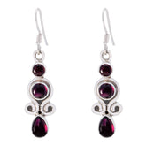 Rebeca Red Featherlight Dangle Earrings for Glam Looks Garnet Red Dangle