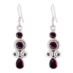 Rebeca Red Featherlight Dangle Earrings for Glam Looks Garnet Red Dangle