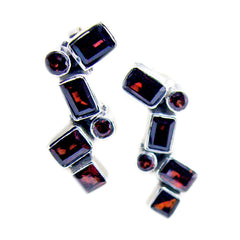Ling Red Featherlight Stud Earrings for Everyday Glam Garnet Red Stud