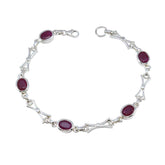 Evelyn Red Gemstone Bracelet for Everyday Glam Indian Ruby Red