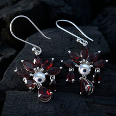Xiu Red Gemstone Dangle Earrings for Everyday Glam