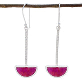 Greta Red Gemstone Dangle Earrings for Everyday Glam Indian Ruby Red Dangle