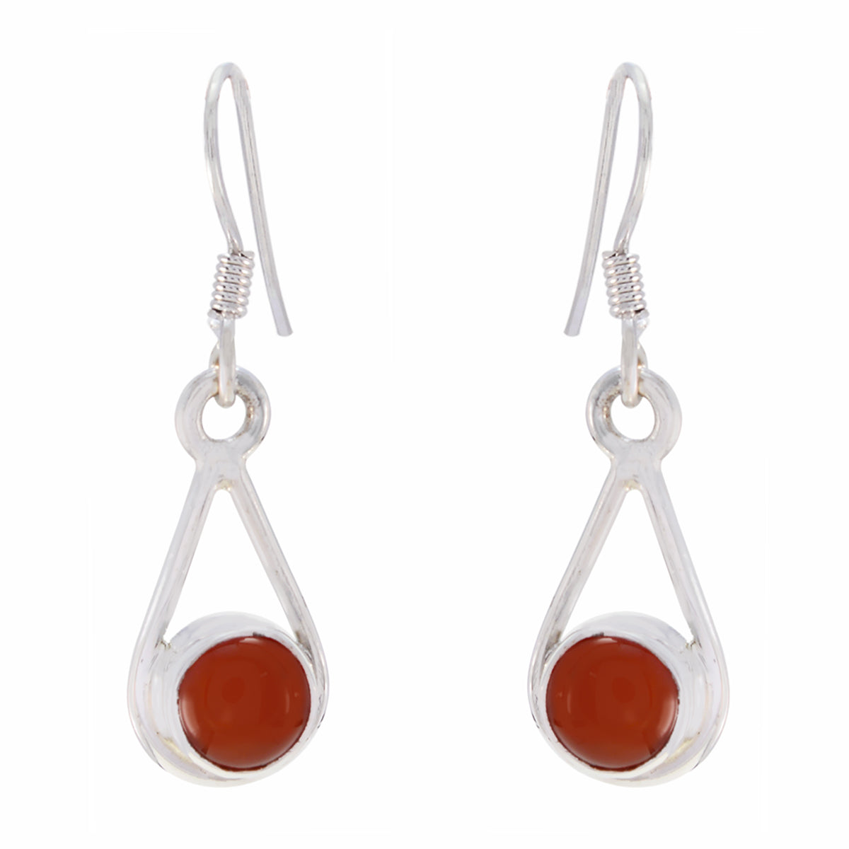 Lorena Red Gemstone Dangle Earrings for Every Occasion Red Onyx Red Dangle