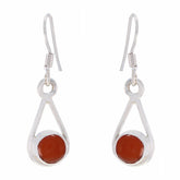 Lorena Red Gemstone Dangle Earrings for Every Occasion Red Onyx Red Dangle