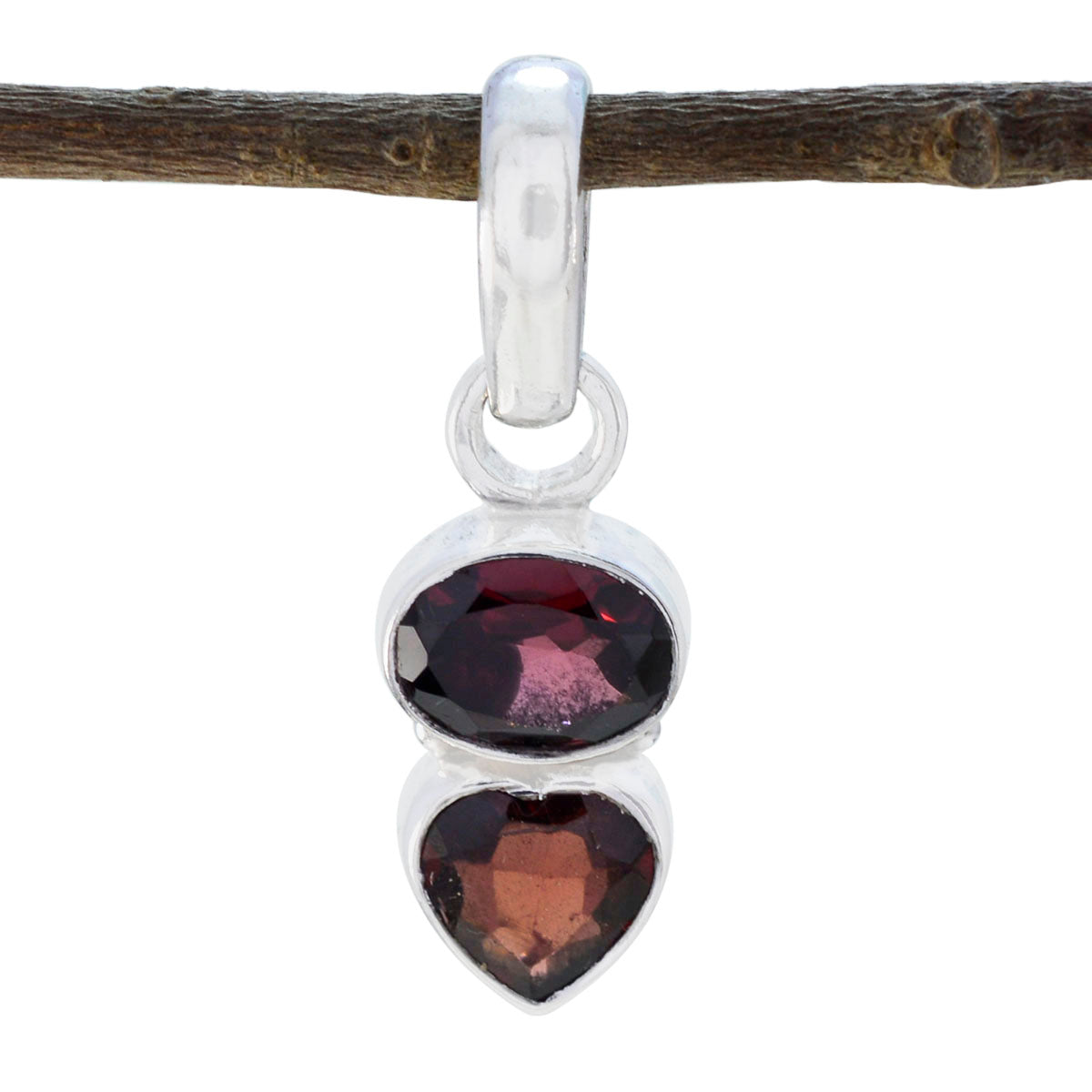 Kennedy Red Gemstone Pendant with Elegant Design Garnet Red Red
