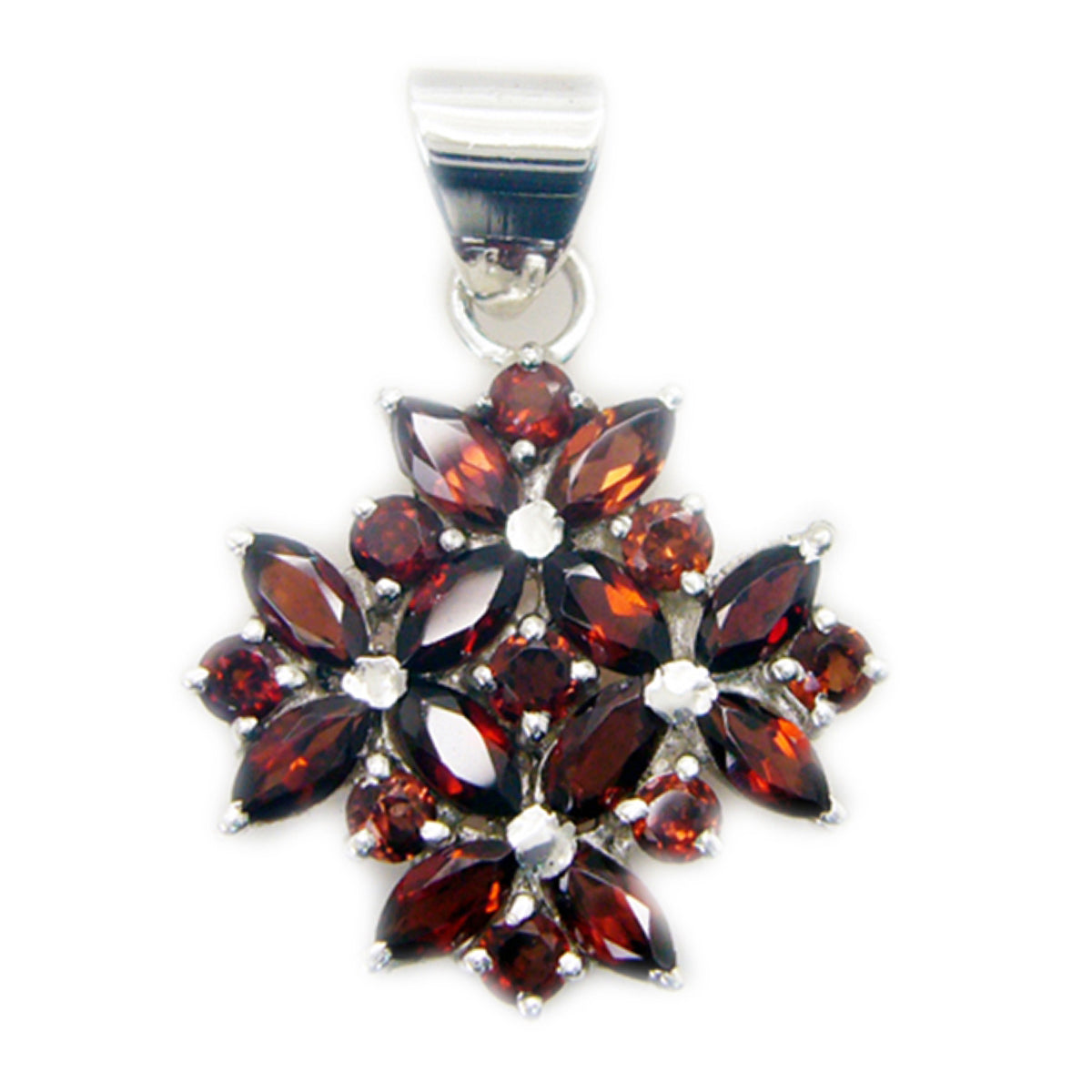 Aisha Red Gemstone Pendant for Everyday Glam Garnet Red Red