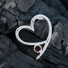 Ying Red Gemstone Pendant in Heart Design