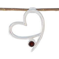 Ying Red Gemstone Pendant in Heart Design Garnet Red Red