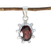 Agustina Red Gemstone Pendant - Stylish and Unique Garnet Red Red