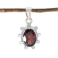 Agustina Red Gemstone Pendant - Stylish and Unique Garnet Red Red