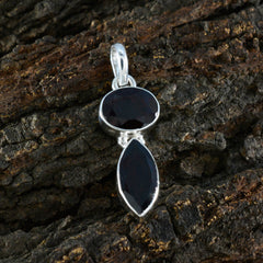 Eva Red Gemstone Pendant in Silver - Stylish Jewelry