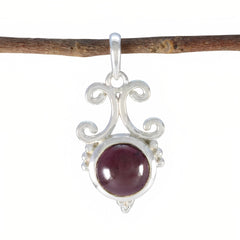 Chloe Red Gemstone Pendant in Silver Setting Garnet Red Red