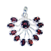 Greta Red Gemstone Pendant with Elegant Design Garnet Red Red
