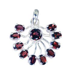 Greta Red Gemstone Pendant with Elegant Design Garnet Red Red