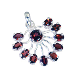 Greta Red Gemstone Pendant with Elegant Design