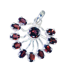 Greta Red Gemstone Pendant with Elegant Design