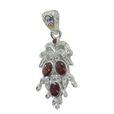 Audrey Red Gemstone Pendant for Elegant Fashion Garnet Red Red