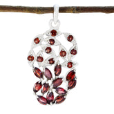 Lucy Red Gemstone Pendant for Everyday Glam Garnet Red Red