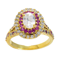 Zazlle Red Halo Engagement Ring with Gemstone Accent