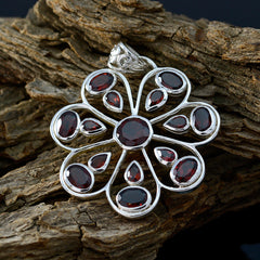 Mila Red Heart Statement Pendant for Unique Style Garnet Red Red