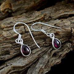 Milagros Red Minimalist Dangle Earrings for Everyday Wear