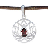 Camila Red Rope-Wire Dainty Pendant Garnet Red Red