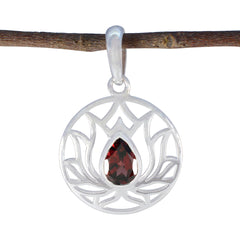 Camila Red Rope-Wire Dainty Pendant Garnet Red Red
