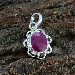 Yasmine Red Rope Pendant Jewelry with Gemstone Accent