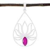 Evelyn Red Rope-Wire Dainty Pendant Indian Ruby Red Red