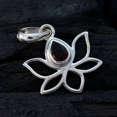 Jia Red Rope Pendant Necklace with Lotus Design