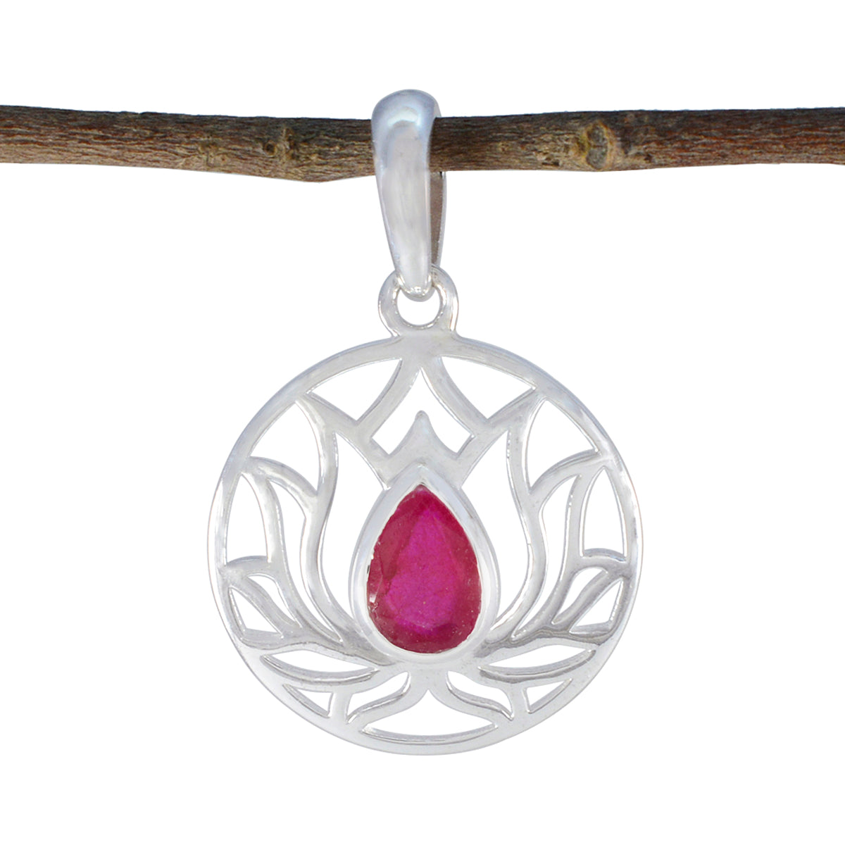 Chloe Red Rope-Wire Dainty Pendant Indian Ruby Red Red