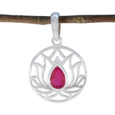 Chloe Red Rope-Wire Dainty Pendant Indian Ruby Red Red