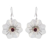 Aisha Red Solitaire Dangle Earrings for Glam Looks Garnet Red Dangle