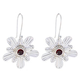 Katharina Red Solitaire Dangle Earrings for Elegance Garnet Red Dangle