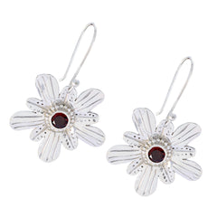 Katharina Red Solitaire Dangle Earrings for Elegance