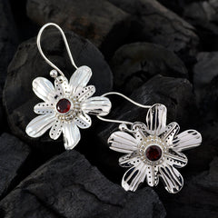 Katharina Red Solitaire Dangle Earrings for Elegance