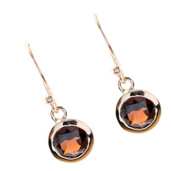 Natalie Red Solitaire Dangle Earrings for Glam Style
