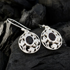 Isabelle Red Solitaire Dangle Earrings for Glam Style