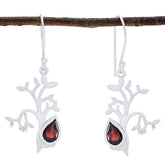 Stella Red Solitaire Dangle Earrings for Every Occasion Garnet Red Dangle