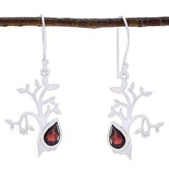 Stella Red Solitaire Dangle Earrings for Every Occasion Garnet Red Dangle