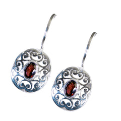 Layla Red Solitaire Dangle Earrings for Everyday Glam
