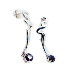 Leah Red Solitaire Dangle Earrings for Every Occasion Garnet Red Dangle