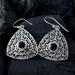 Mia Red Solitaire Dangle Earrings with Intricate Design