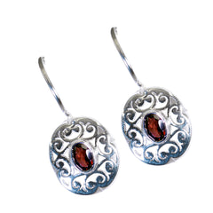 Layla Red Solitaire Dangle Earrings for Everyday Glam