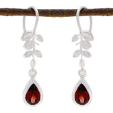 Julia Red Solitaire Dangle Earrings for Every Occasion Garnet Red Dangle