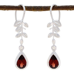 Julia Red Solitaire Dangle Earrings for Every Occasion Garnet Red Dangle