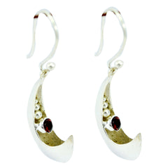 Laura Red Solitaire Dangle Earrings for Glam Style