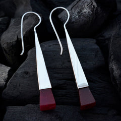 Kennedy Red Solitaire Dangle Earrings for Stylish Looks