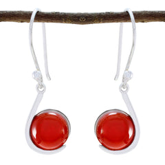 Elena Red Solitaire Dangle Earrings for Stylish Vibes Red Onyx Red Dangle