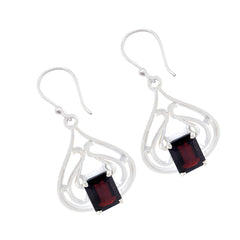 Luna Red Solitaire Dangle Earrings for Stylish Look